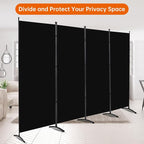 Room Divider 6FT Folding Privacy Screens, 4 Panel Partition Room Dividers - Image 5