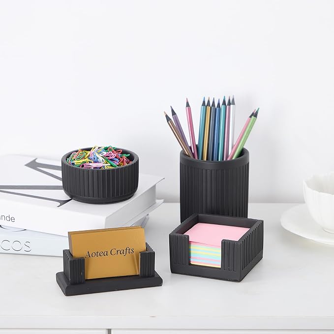 Set of 4 - Concrete Desk Accessories - Image 7