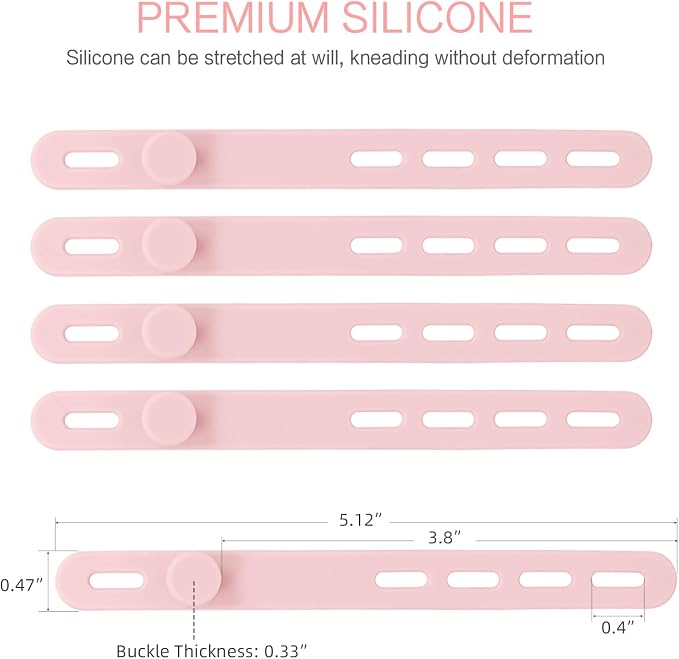 Donruby 24Pcs Silicone Cable Ties - Image 2