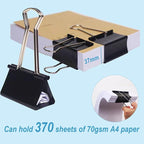 XIIFIIFII 3 Inch Extra Large Binder Clips, Heavy Duty Paper Clamps, Big Metal - Image 4