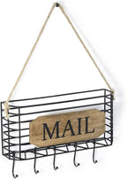 SRIWATANA Mail Organizer Wall Mount, Rustic Mail Holder Key Holder by SRIWATANA