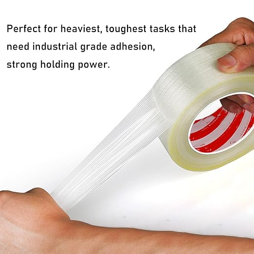 KAIY Strapping Tape 3 Roll, 1/2 inch x 60 yds Fiberglass Reinforced Packing - Image 5