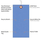SmartSign 6.25 x 3.125 inch “Blue” Blank Tyvek Shipping Tags - Image 4
