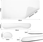 Bloss Leather Desk Pad and Keyboard Wrist Rest, Large Mouse Pad + Keyboard - Image 3