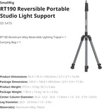 SMALLRIG 74.8"/ 6.23 ft Adjustable Light Stand Photography, Max Load 8.8 lb - Image 9