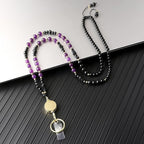 AIDSOTOU Lanyards for ID Badges and Keys, Natural Stone Beaded Teacher Lanyard - Image 6