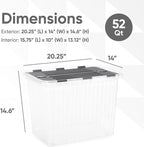 Superio Storage Bins with Lids, Stackable Totes, BPA Free, Odor Free, Organizer - Image 2