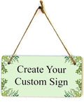 Signs ByLITA Greenery Wreath Personalized Hanging Wall or Door Sign | Custom by SignsByLITA