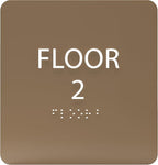 Modern Olive ADA Floor 2 Sign by ADACentralSigns