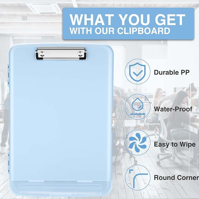 Sooez Clipboards with Storage, High Capacity Clip Boards 8.5x11 with Storage - Image 4