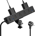 40W Fast Charging Station, Desk Clamp Power Strip 20W USB C, 8 Outlets by Jgstkcity