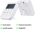 Weewooday 12 Pcs Digital Kitchen Magnetic Timer Bulk Classroom Count up - Image 3