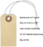 Manila Tags with Elastic Loop - Image 3