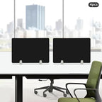 4PCS Desk Dividers Office Partitions, Privacy Desk Panel Protective, Frosted - Image 2