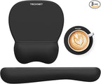 TECKNET Gel Mouse Pad Set with Wrist Rest and Keyboard Wrist Rest, Ergonomic by Tecknet