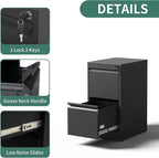 FLIXELIO 2 Drawer File Cabinet - Image 5