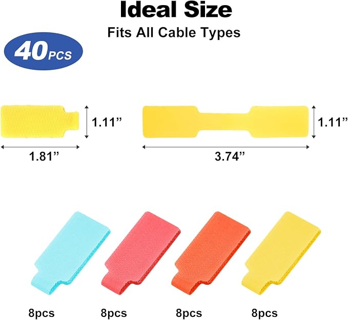 SZ.haitun 40 Pack Cable Labels Tags - Image 2