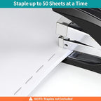 AFMAT Stapler for Desk, 50 Sheet Effortless Desktop Stapler Staple - Image 3