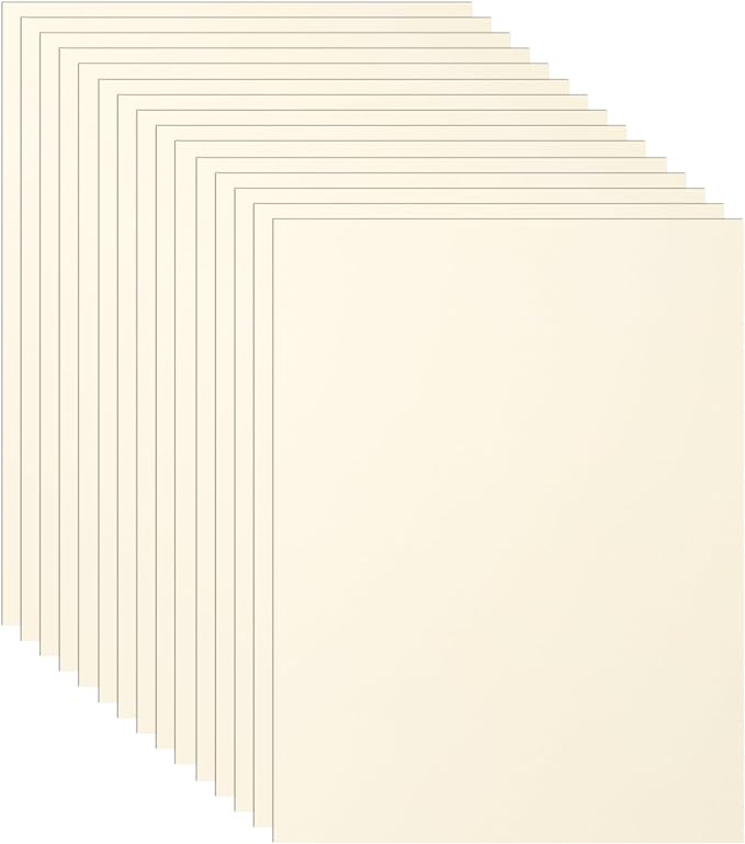 Guakicae 40 Sheets Cream Cardstock 8.5 x 11 Off White Paper, 75lb Premium Ivory by Guakicae