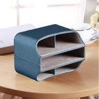 PUSU Remote Control Holder PU Leather 360 Degrees Rotatable Desktop Supply - Image 6