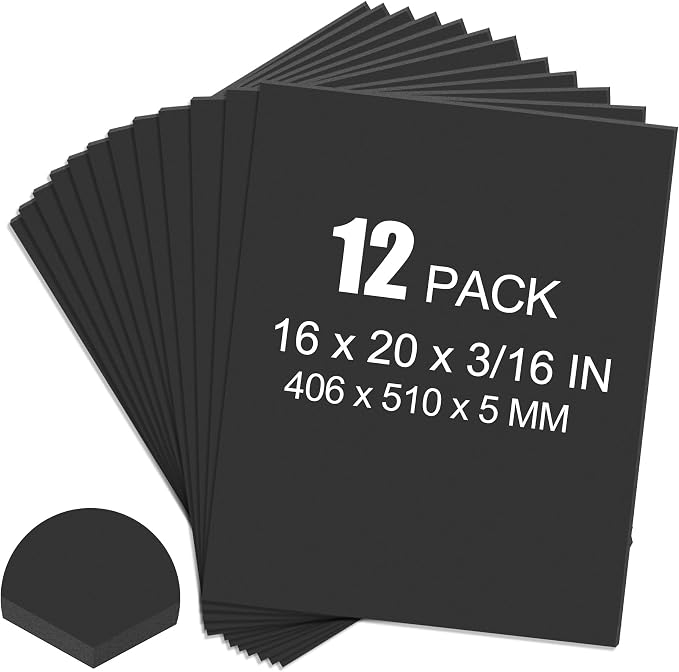 ToLanbbt 12 Pack Black Foam Board, Displaying by ToLanbbt