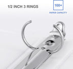 3 Ring Binder 1/2 Inch, ViVin Sturdy 0.5"-Round Ring Binder - Image 2
