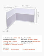 VEVOR Office Divider Privacy Partitions, PET Workstation Cubicle Partition - Image 7