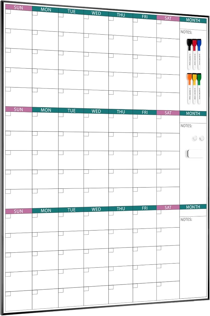 ARCOBIS 3-Month Dry Erase Calendar by ARCOBIS