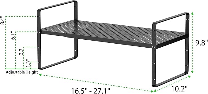 SOFRON Expandable Cabinet Storage Shelf Stackable Organizer Rack - Image 2