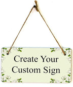 Signs ByLITA Magnolia White Personalized Hanging Wall or Door Sign | Custom by SignsByLITA