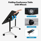 Goakwwuz Conference Room Table, Folding Conference Tables, Thicken Grey Tabletop - Image 3
