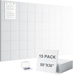 G Gamit Large Felt Wall Tiles Bulletin Board 59”x36”, Large Cork Board by GGAMIT