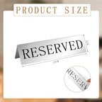 Peryiter Metal Reserved Table Signs Metal Reserved Sign Double Sided Table - Image 2