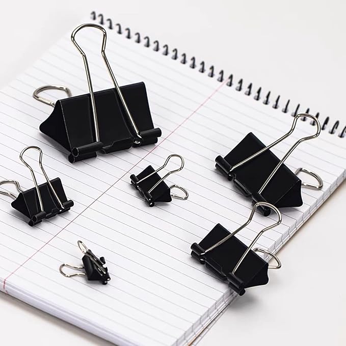 Binder Clips Assorted Sizes Paper Clamps, Meet a Variety of use Scenarios - Image 5