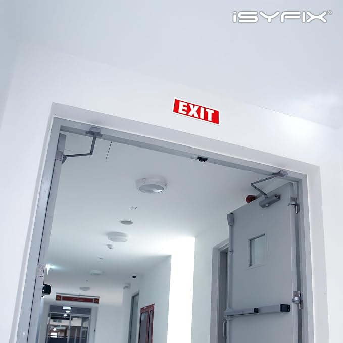 iSYFIX Exit Sign – 6 Pack 12x4 Inch – 40 mil Thick Polystyrene Plastic Sign - Image 6