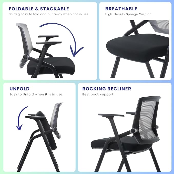 BLANEDUO, 10 Pack Foldable Office Chair - Image 4