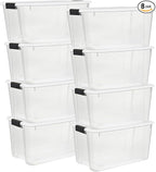 Sterilite 8 Pack Ultra Latching Box, Storage Bins by Sterilite