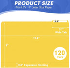 File Folder, HERKKA 120 Pack 1/3 Cut Tab File Folders, File Folders Great - Image 2