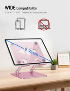 Aoviho Tablet Stand Holder for Desk, Adjustable Desktop Tablet Holder, Foldable - Image 3