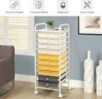 Giantex 10 Drawer Rolling Storage Cart Scrapbook Paper Office School Organizer - Image 6