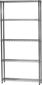Shelving Inc. 8" d x 36" w x 64" h Chrome Wire Shelving by ShelvingInc