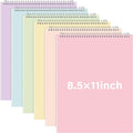 Maitys 6 Pcs Legal Pad Steno Spiral Notebook 8.5" x 11" Top Bound Spiral Pads by Unknown