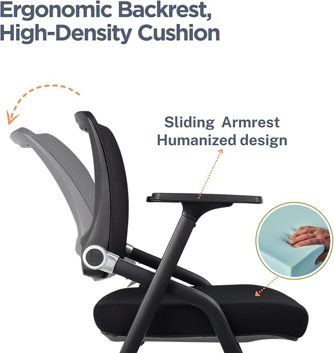 SLKJChr 4 Pack Foldable Office Chairs - Image 4