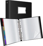 Uquelic 80-Pocket Binder with Plastic Sleeves by Uquelic