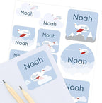 Large Name Labels for Kids by Teddylabels