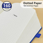 PERCUN Dotted Journal Notebook for Men & Women, 160 Pages Dot Grid notebook for - Image 4