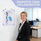 2 PCS in and Out Magnetic Dry Erase Boards 16" x 12", Aluminum Framed Lined - Image 7