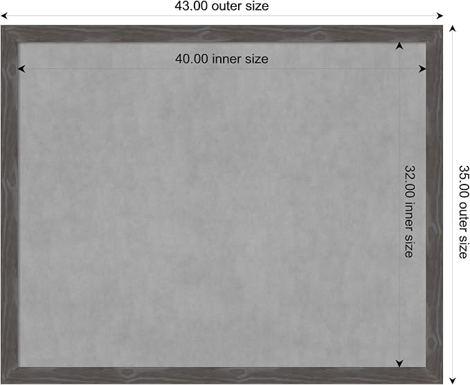 Amanti Art Grey Framed Magnetic Board 35x43 X-Large Vision Board - Image 4