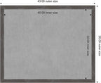 Amanti Art Grey Framed Magnetic Board 35x43 X-Large Vision Board - Image 3