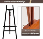 Stuelloaf Large A-Frame Wooden Painting Display Black Easel, Large Adjustable - Image 4